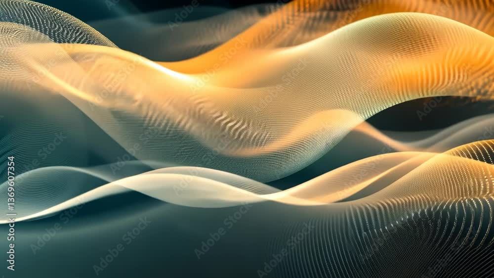 Poster flowing patterns of light create an enchanting display of color and movement in a digital artwork in