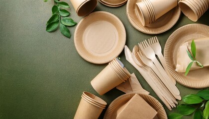 Eco friendly paper tableware and packaging made from biodegradable materials