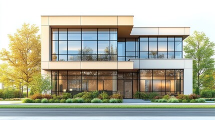 Obraz premium Modern Glass House Architectural Design