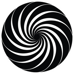 Silhouette vector of vortex swirl design