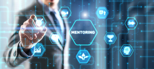 Mentoring Business. Personal Coaching. Training personal concept