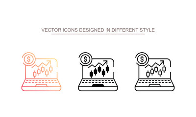 Stock Market icon design with white background stock illustration