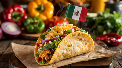 mexican taco on a table