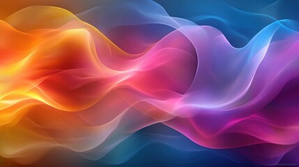 Obraz premium Colorful abstract waves, flowing, vibrant background, digital art, website design