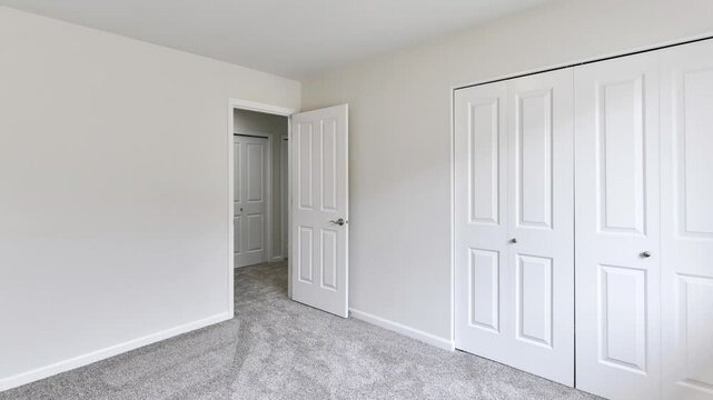 Modern residential empty bedroom interior