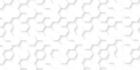 Vector white hexagonal background. Luxury White Pattern. wallpaper Illustration. Futuristic abstract honeycomb mosaic white background. geometric mesh cell texture. modern futuristic wallpaper.