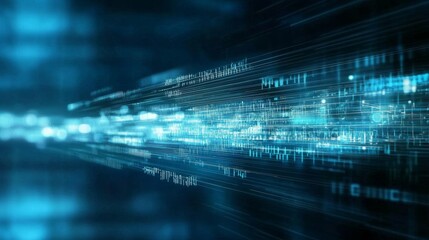 A captivating abstract background featuring digital data flow concepts.
