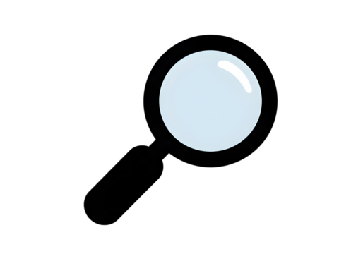 Light Blue Magnifying Glass Icon