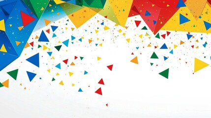 Eye-catching abstract geometric background featuring colorful triangles.