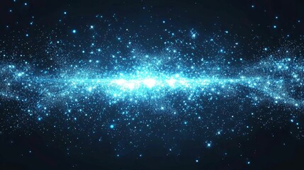 Obraz premium Vibrant abstract design showcasing blue digital connections.