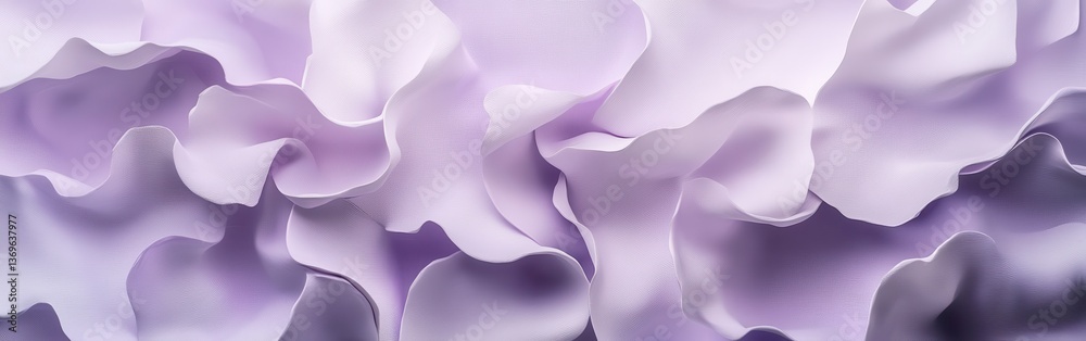 Poster Lavender petals create a soft texture against a gentle monochromatic background in a serene setting