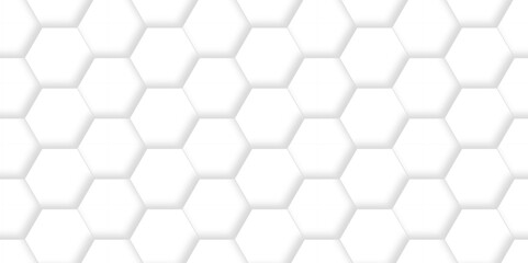 White Hexagonal Background. Luxury White Pattern. Vector Illustration. 3D Futuristic abstract honeycomb mosaic white background. geometric mesh cell texture. modern futuristic wallpaper.	
