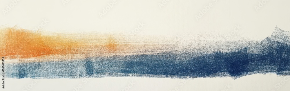 Poster Exploration of minimalist pencil strokes creating a gradient shift in color blending warm and cool tones
