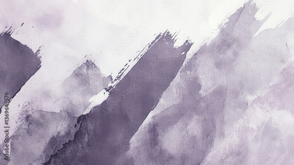 Poster Abstract pencil strokes and torn splotches create a dreamy atmosphere with soft gray and white tones blending seamlessly