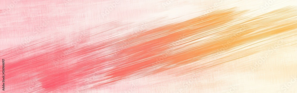 Poster Pastel coral pencil strokes create an elegant gradient of color blending softly together in a tranquil composition