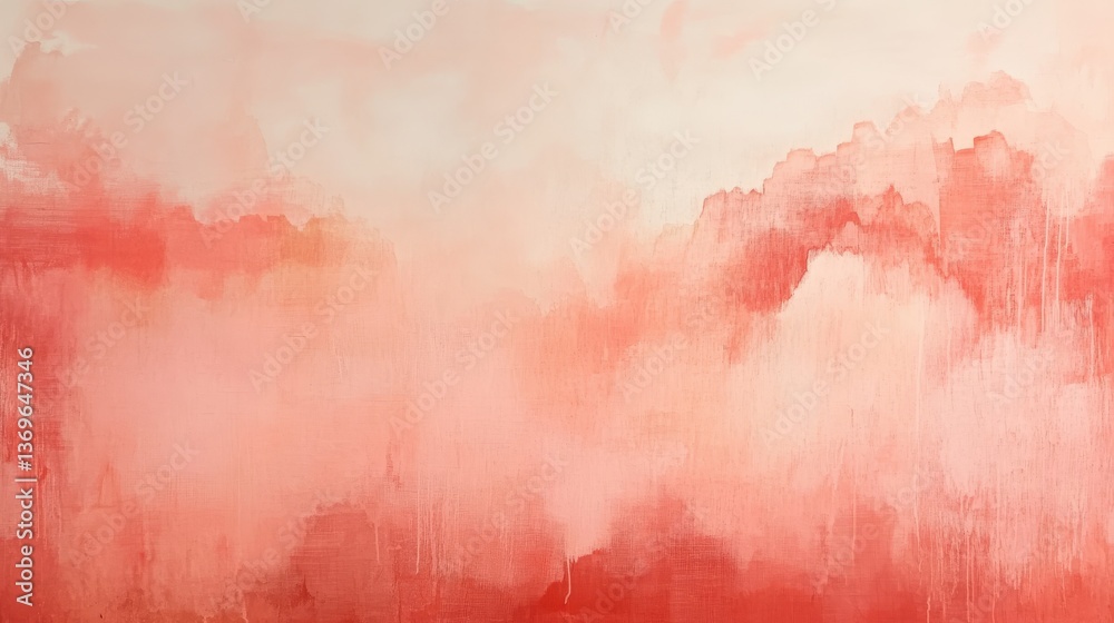 Leinwandbilder Soft hues blend in an abstract design showcasing a single-tone gradient in warm colors, creating a calming atmosphere for any space