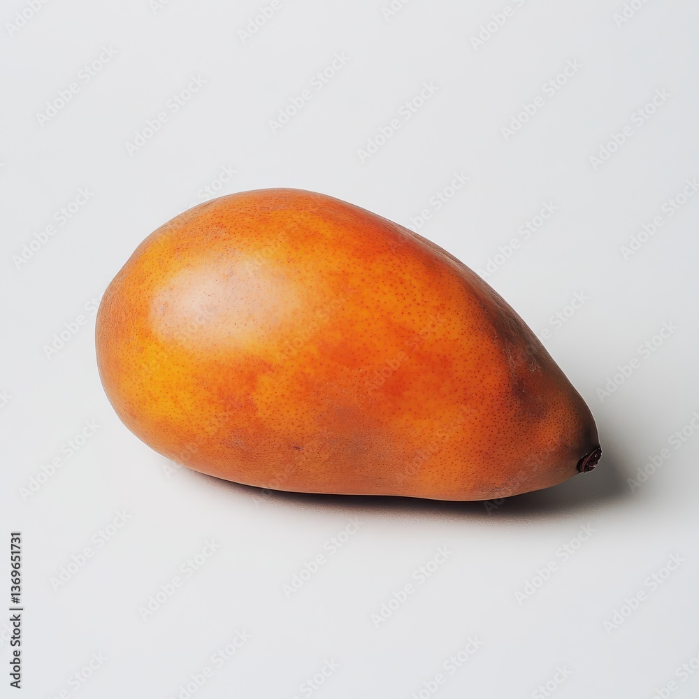 Aufkleber ripe mango with smooth skin placed on a neutral background ready for tasting or culinary use
