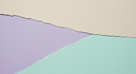 Minimalistic Torn Paper Design in Pastel Colors Overlapping Creatively