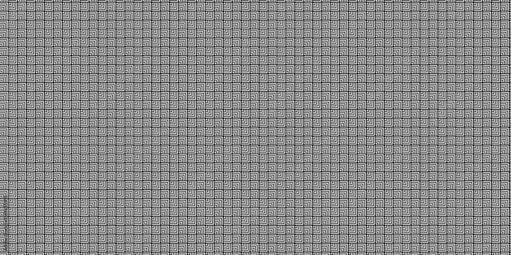 Poster abstract overlapping vector abstract pattern wave lines fabric black square line background. seamles