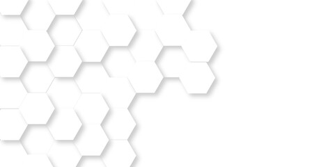 White Hexagonal Background. Luxury White Pattern. Vector Illustration. 3D Futuristic abstract honeycomb mosaic white background. geometric mesh cell texture. modern futuristic wallpaper.	
