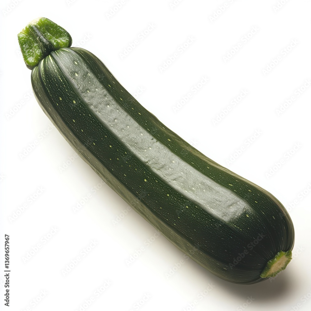 Poster fresh zucchini displaying its smooth green surface and healthy appearance ready for cooking and nutr