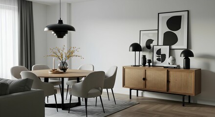 Stylish Dining Area with Modern Aesthetic