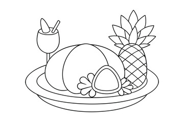 Christmas food coloring book  illustration