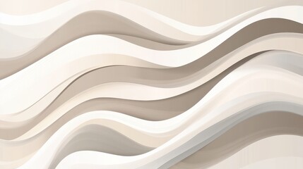 Obraz premium Dynamic wavy background design in neutral tones for modern digital applications