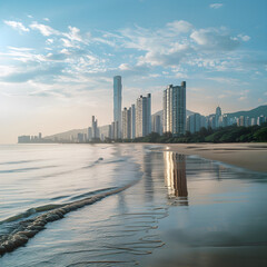Breathtaking Sunset over Zhuhai: An Alluring Melange of Natural and Urban Beauty