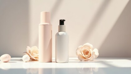 Elegant, pristine white surface for showcasing beauty products , light, surface