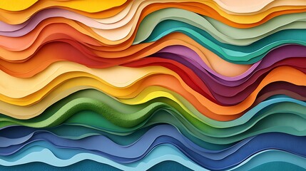 Fototapeta premium Abstract colorful wavy layers