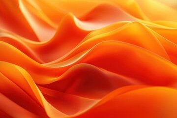 Obraz premium Vivid orange abstract background with flowing wavy lines and gradients