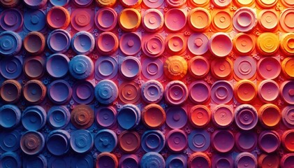 Interlocking circles creating a seamless texture, fabric, form, geometric