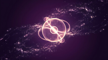 Abstract glowing orb, swirling purple energy.
