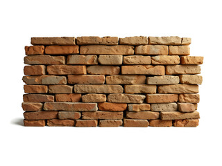 A horizontal stack of red bricks, perfect for construction, backgrounds, and industrial themes. Generative AI