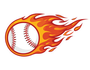 Flaming Baseball on Fire