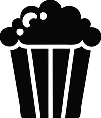 Popcorn box silhouette vector, popcorn box symbol vector illustration