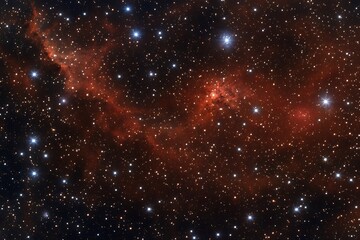 Obraz premium Spectacular cosmic landscape featuring glowing nebulae, stars, and interstellar dust clouds