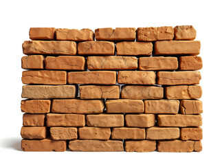 Obraz premium A rustic brick wall texture with red-orange bricks, useful for backgrounds, architecture, and design elements. Generative AI