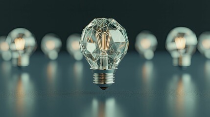 Highlighting skills enhancement for entrepreneurs, minimalist light bulb shapes set against a blue backdrop, representing creativity and potential.
