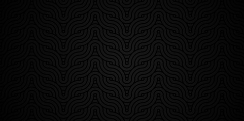 Overlapping Pattern Minimal diamond geometric waves spiral transparent and abstract circle wave line. black seamless tile stripe geometric create retro line backdrop pattern background.