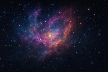 Fototapeta premium Bright nebula cloud in deep space