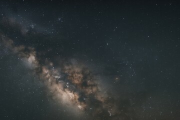 Fototapeta premium Milky Way galaxy core in dark night sky