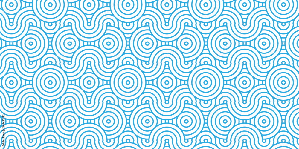 Poster overlapping pattern minimal diamond geometric waves spiral transparent and abstract circle wave line