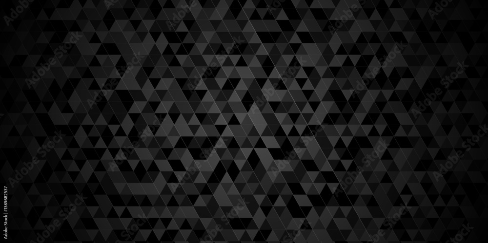 Wall mural vector black and gray polygon mosaic triangle overlap texture background. black and gray overlapping