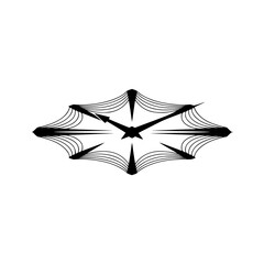 Fototapeta premium Minimalist Black Clock Design on White Background