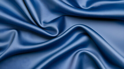 Deep Blue Velour Fabric Draped Gracefully