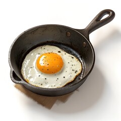 fried egg in a frying pan