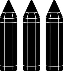 black and white pencils