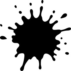black ink splash